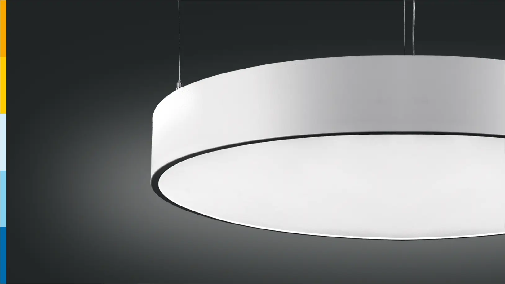 ReeR Lighting, lampada a disco con cavo di sospensione da interno
