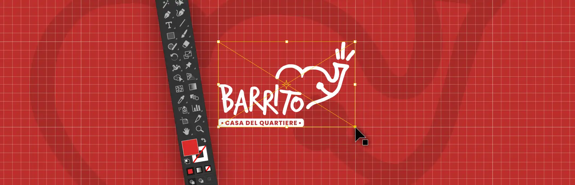 Design del logo del Barrito la Casa del Quartiere Nizza Millefonti